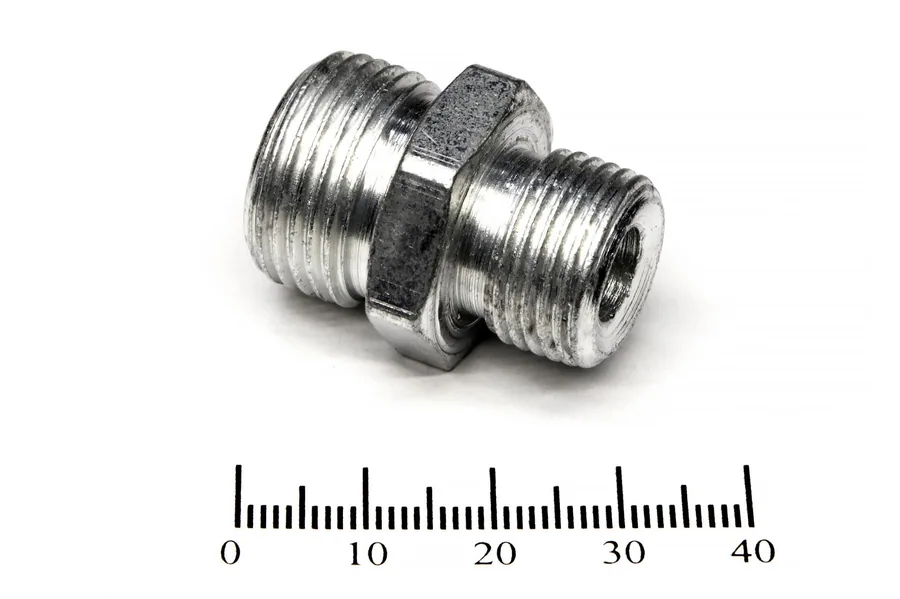 Штуцер для РВД под гидроузел-S19 (BSP1/4-M14*1.5) Штуцер для РВД под гидроузел-S19 (BSP1/4-M14*1.5) — МЗПО