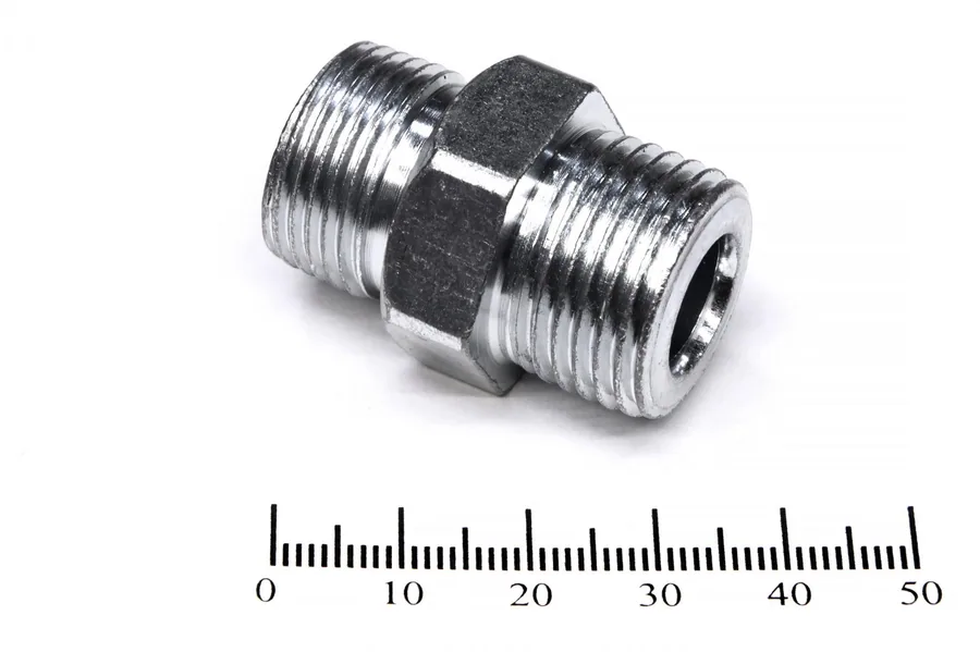 Штуцер для РВД под гидроузел-S27 (BSP1/2-M22*1.5) Штуцер для РВД под гидроузел-S27 (BSP1/2-M22*1.5) — МЗПО